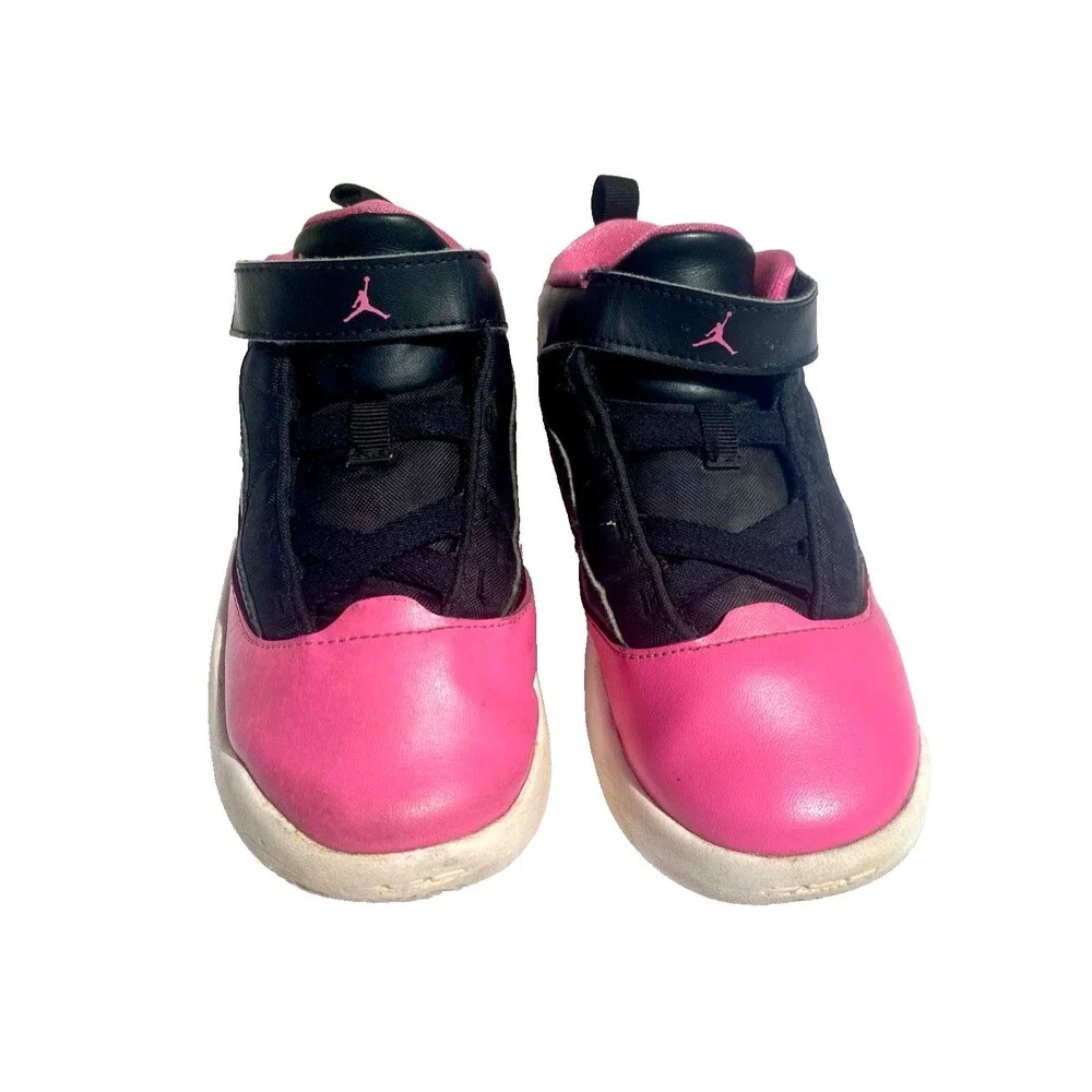 Jordan Max Aura 2 Girl's High Top Shoes Black/Pinksicle  CN8092-006 -Size 10C